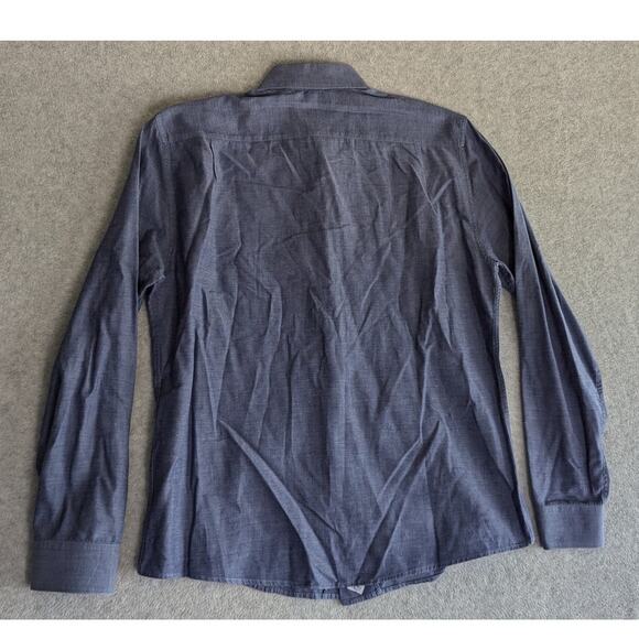 Paul‎ Smith Men Dress Shirt Size 38 Byard Solid Blue Button Up Preppy Italy Work - Picture 4 of 10